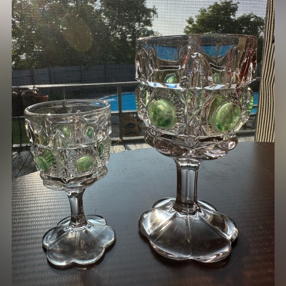 Early American Pattern Glass pattern Newport, aka Bulls Eye & Daisy. US Glass co - Picture 1 of 3